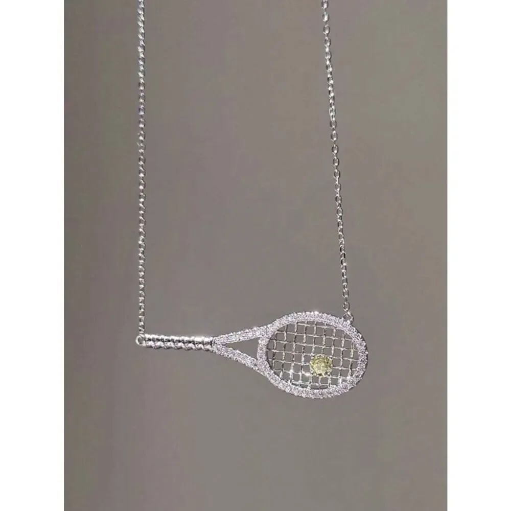 Tennis Racket Pendant Necklace A1779